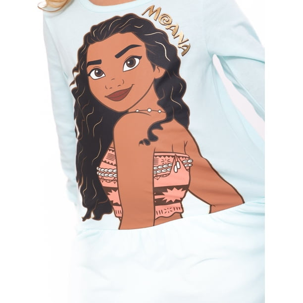 Robe Moana pour petites filles, taille basse, imprimé graphique, manches longues, tailles 12 mois à 5 ans