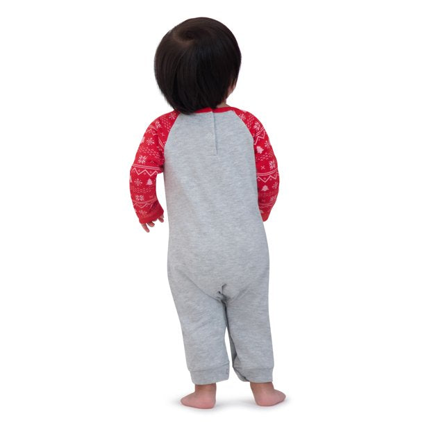 Combinaison et bonnet de Noël gris pour bébé, inspirés du Grinch