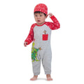 Combinaison et bonnet de Noël gris pour bébé, inspirés du Grinch