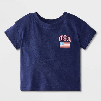 T-shirt graphique USA pour bébé garçon - Cat & Jack™ Bleu marine