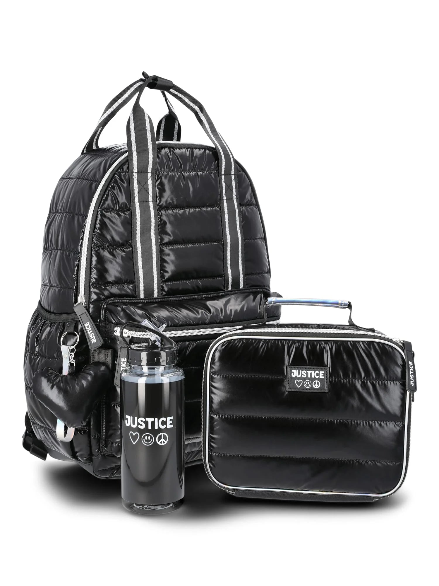 Ensemble Sac à Dos Justice 3 Pièces – Matelassé Noir