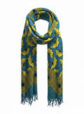 Foulard Wax Floral Bleu & Jaune