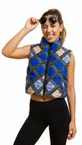 Gilet Matelassé Imprimé Wax Crop