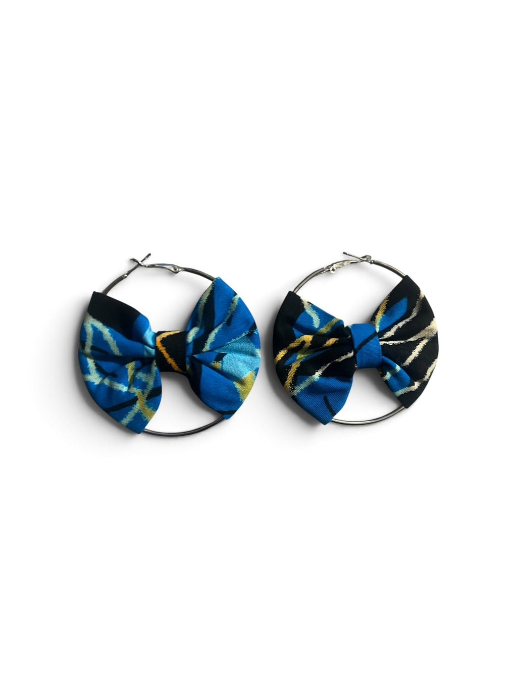 Ankara Bow Hoop Earrings