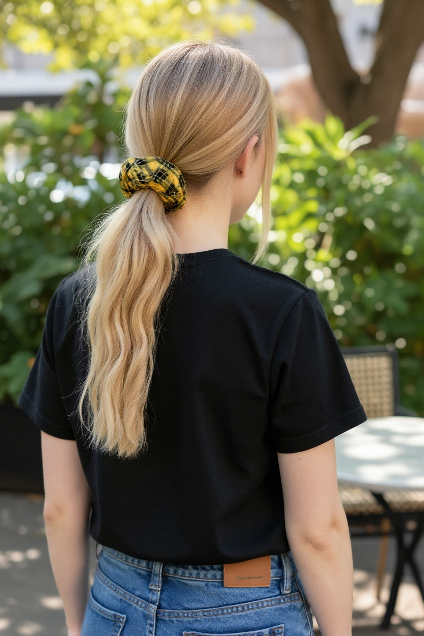 Chouchou Tartan Jaune