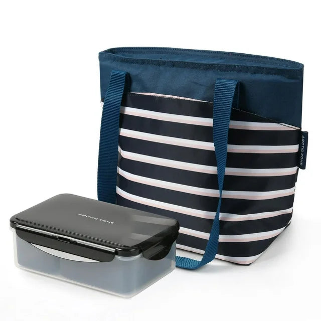 Arctic Zone Uptown Ladies Lunch Tote, Multi Stripe