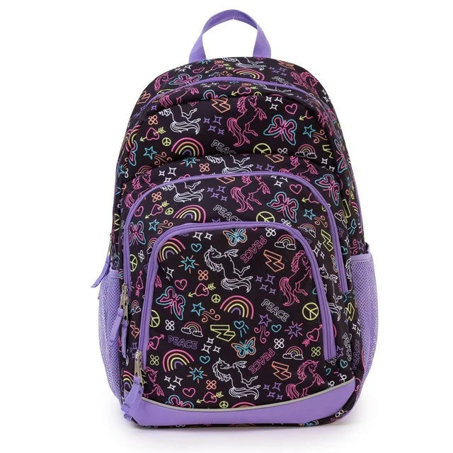 Sac à Dos Dégradé Arc-en-Ciel Pastel - Rose Bleu Turquoise