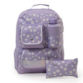 Ensemble Sac à Dos Floral Noir et Rose - Trousse et Bouteille Incluses