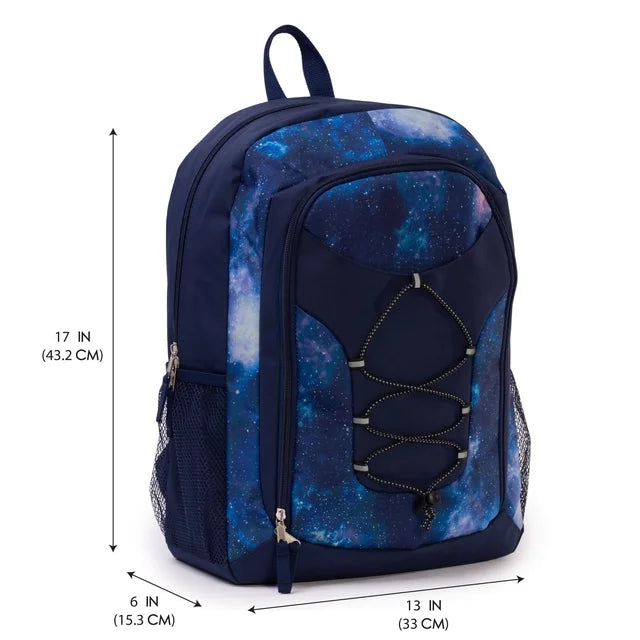 Sac à Dos Galaxie Bleu Nuit - Motif Étoiles et Nébuleuses