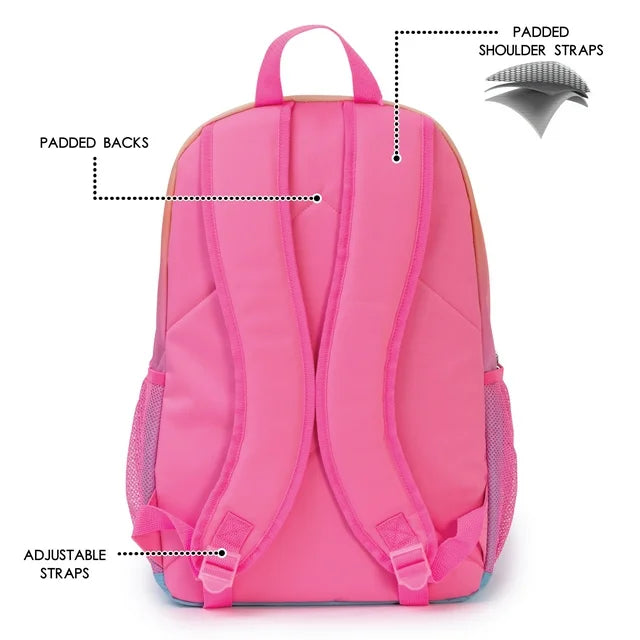 Sac à Dos Dégradé Arc-en-Ciel Pastel - Rose Bleu Turquoise