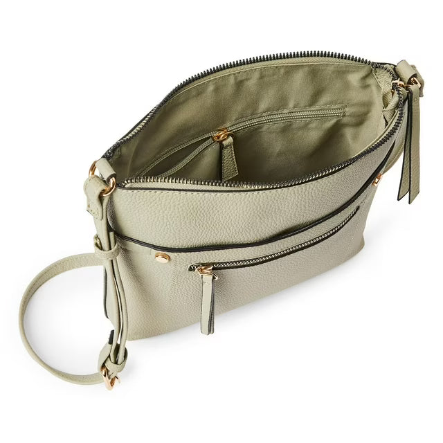 Sac Bandoulière Cuir Beige Crème - Finitions Dorées Élégantes