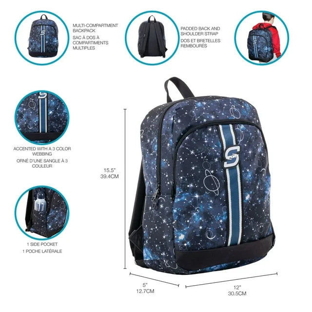 Sac à Dos Skechers Galaxie - Planètes et Étoiles Bleu Nuit