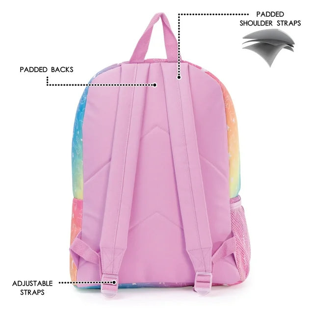 Sac à Dos Arc-en-Ciel Licornes Pastel - Dégradé Multicolore