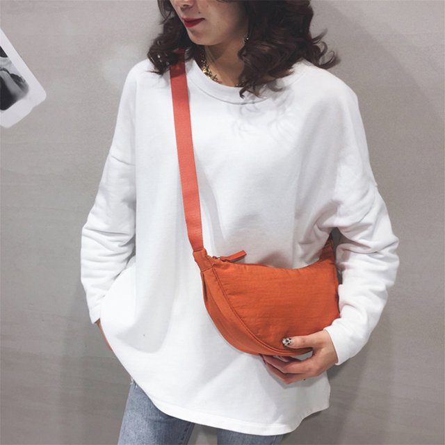 Sac Demi-Lune Nylon Terracotta - Crescent Bag Tendance