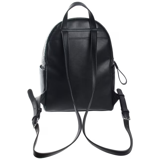 Sac à Dos Cuir Perforé Premium - Noir et Bleu Denim