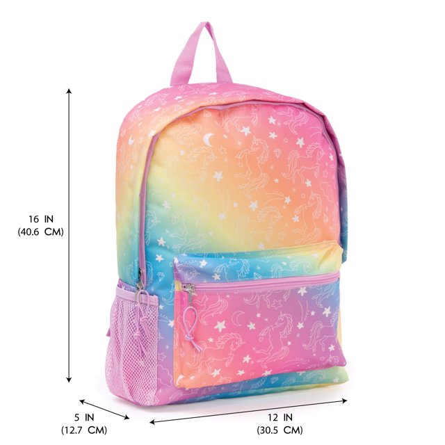Sac à Dos Arc-en-Ciel Licornes Pastel - Dégradé Multicolore