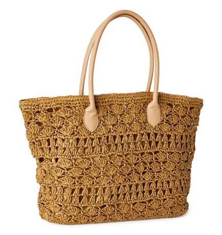 Sac Fourre-Tout Paille Tressée Naturel - Style Bohème Chic