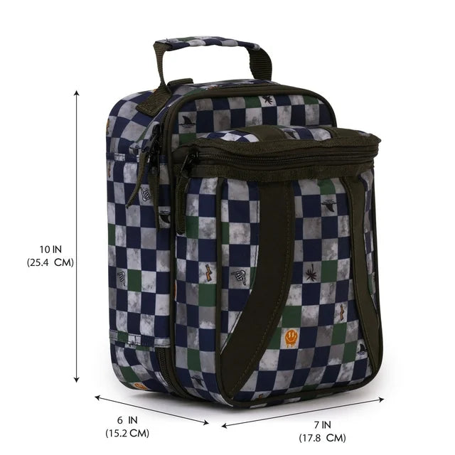 Jetstream Deluxe Kids Lunch Bag Insulated with Front Pocket, Side Mesh & Padded Handle